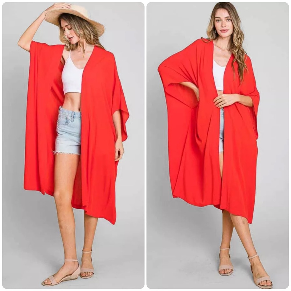 Culture Code Raquel Long Line Duster Kimono Cardigan